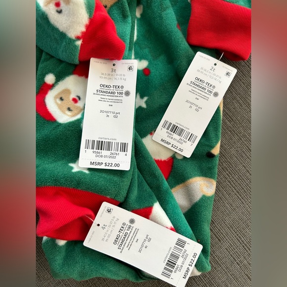 Carter‘s Toddler Footies PJ Christmas Santa Reindeer - Picture 6 of 6